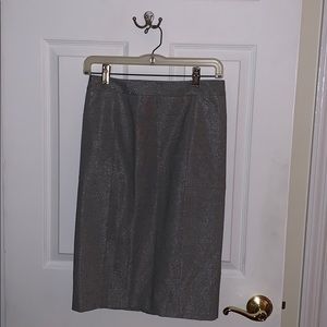 Women’s silver pencil skirt